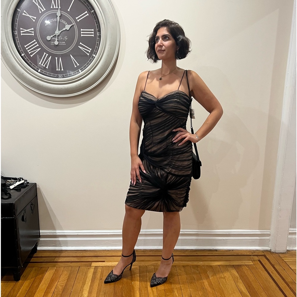 Hailey by Adrianna Papell  black and nude dress size 14